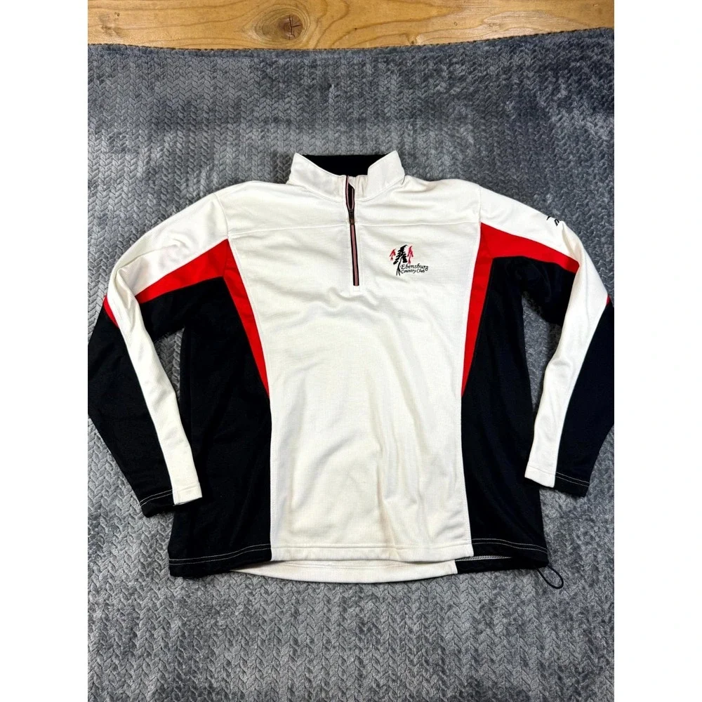 Mizuno‎ Warmlite Ebensburg Country Club Sweatshirt Mens Large Beige Quarter Zip